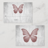 Rosa Butterfly Hochzeitsstipps - Platzkarten (Vorne/Hinten)