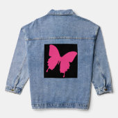 Rosa Butterfly Jeansjacke (Rückseite)