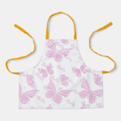 Rosa Butterfly Kinder nennen niedliche Mädchen Schürze (Vorderseite)