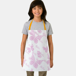 Rosa Butterfly Kinder nennen niedliche Mädchen Schürze