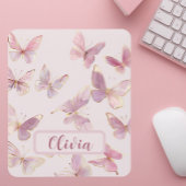 Rosa Butterfly Kinder Personalisierte Maus Mat Mousepad