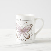 Rosa Butterfly Knochen China Tasse (Rechts)