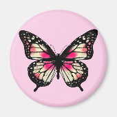 Rosa Butterfly Magnet (Vorne)