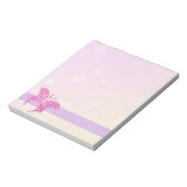Rosa Butterfly Notizblock (Rotiert)