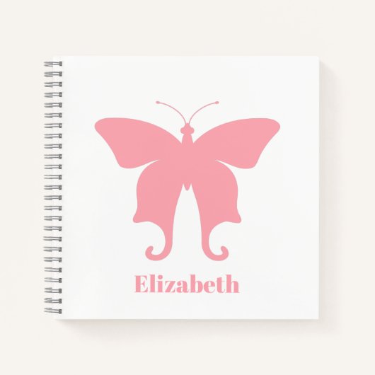 Rosa Butterfly Notizblock (Vorderseite)