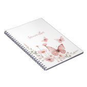 Rosa Butterfly Personalisiert Notizblock (Rechte Seite)