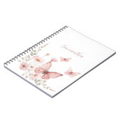 Rosa Butterfly Personalisiert Notizblock (Linke Seite)