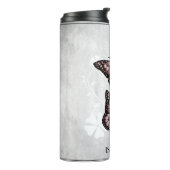 Rosa Butterfly Personalisiert Thermosbecher (Nach links gedreht)