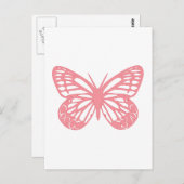 Rosa Butterfly Postkarte (Vorne/Hinten)