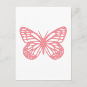 Rosa Butterfly Postkarte (Vorderseite)