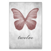 Rosa Butterfly-Tischnummer Tischnummer (Rückseite)