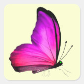 Rosa Butterfly-Umschlag Aufkleber (Vorderseite)