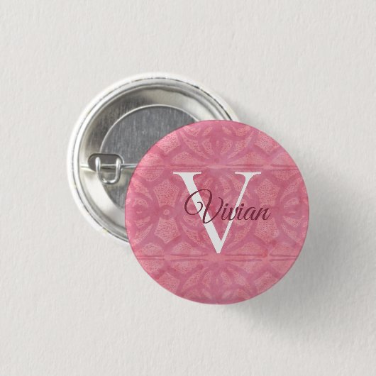 Rosa Button (Vorne & Hinten)