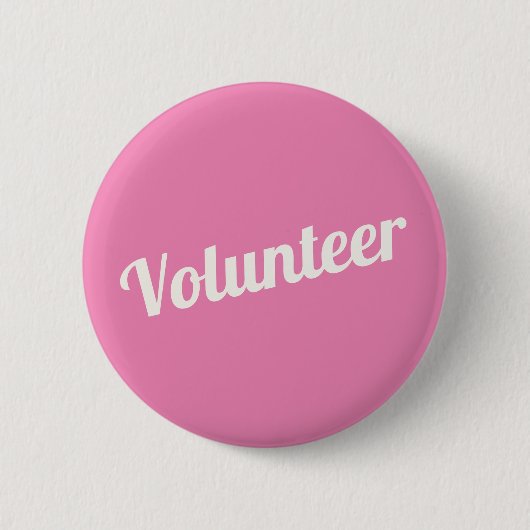 Rosa Button-Back-Volunteer-Tasten Button (Vorderseite)