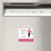 Rosa Button oben Brautparty Magnet Gastgeschenk (In Situ (Geschirrspüler))