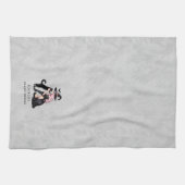 Rosa Button-Up-Hexe Geschirrtuch (Horizontal)