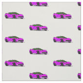 Rosa C7 Korvette Handgezeichnete Sketch-Fabrik Stoff (Muster)