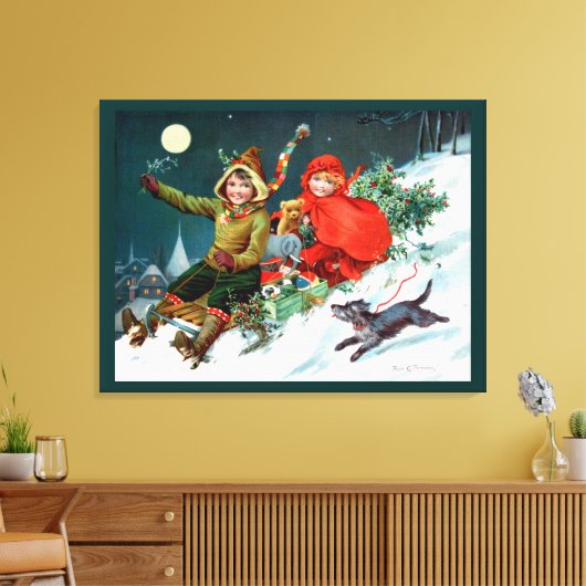 Rosa C. Petherick: Weihnachts-Shopping Leinwanddruck (Insitu (Wohnzimmer))