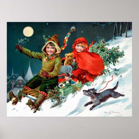 Rosa C. Petherick: Weihnachts-Shopping Poster (Vorne)