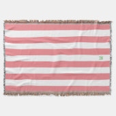 Rosa Cabana Streifen und Personalisiert grüne Mono Decke (Vorderseite)