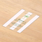 Rosa Cabana Stripes Palm Beach Club Acryleinladungen (Ablage )