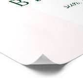 Rosa Cabana Stripes Palm Beach Club Willkommen Poster (Ecke)