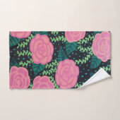Rosa Cabbage-Rose Badhandtuch Set (Handtuch)