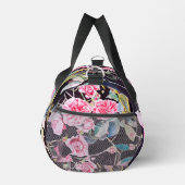 Rosa Cabbage-Rose-Blumenmuster-Wasserfarbe Mädchen Duffle Bag (Rechts)