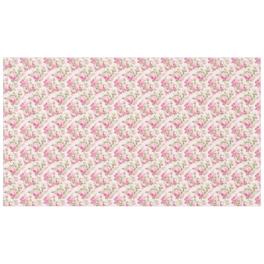 Rosa Cabbage Rose Cotattacore Tischdecke (Vorderseite (Horizontal))