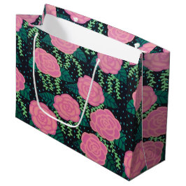 Rosa Cabbage-Rose Große Geschenktüte