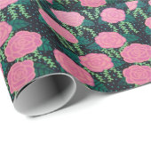 Rosa Cabbage Rose Packpapier (Rolleneckpunkt)