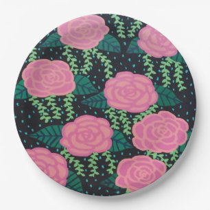 Rosa Cabbage-Rose  Pappteller