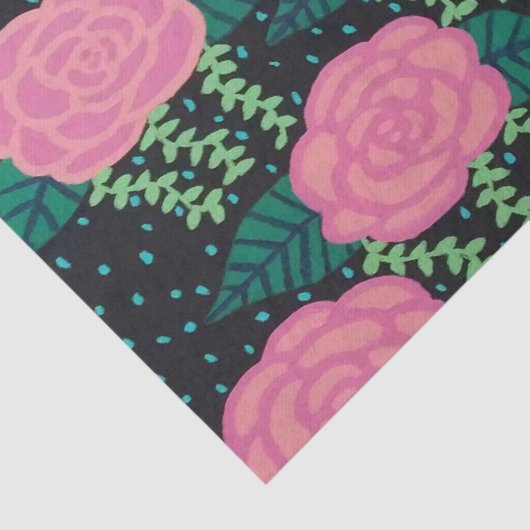 Rosa Cabbage-Rose Seidenpapier (Ausschnitt)