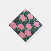 Rosa Cabbage-Rose Serviette (Ecke)