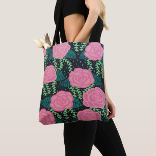 Rosa Cabbage-Rose Tasche
