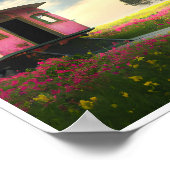 Rosa Caboose druckbar Poster (Ecke)