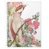 Rosa Cacatúa, auf Mantel der Blumen Notizblock (Vorderseite)