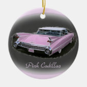 Rosa Cadillac-Blitz Keramik Ornament (Vorne)