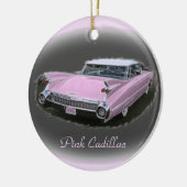 Rosa Cadillac-Blitz Keramik Ornament (Links)
