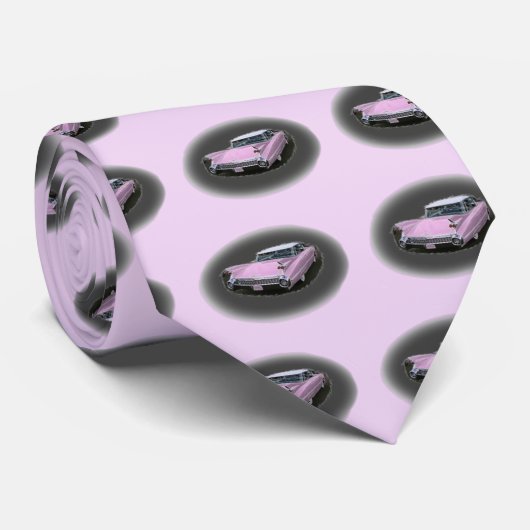 Rosa Cadillac-Blitz Krawatte (Gerollt)