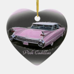 Rosa Cadillac Flash Keramikornament