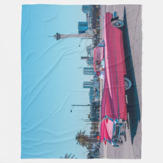 ROSA CADILLAC FLEECEDECKE (Vorderseite)