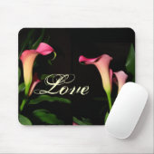 Rosa Calla-Lilien-Liebe Mousepad (Mit Mouse)
