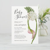 Rosa Calla Lilies Elegante und Moderne Blumen | we Einladung (Stehend Vorderseite)