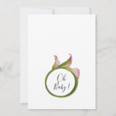 Rosa Calla Lilies Elegante und Moderne Blumen | we Einladung (Rückseite)