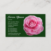 Rosa Camelia - Dunkelgrün 003300 Visitenkarte (Rückseite)