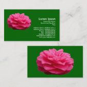 Rosa Camelia - grün grasgrün Visitenkarte (Vorne/Hinten)