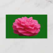 Rosa Camelia - grün grasgrün Visitenkarte (Rückseite)