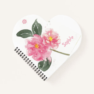 Rosa Camelia hübsch Notizblock