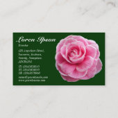 Rosa Camelia II - Dunkelgrün 003300 Visitenkarte (Rückseite)